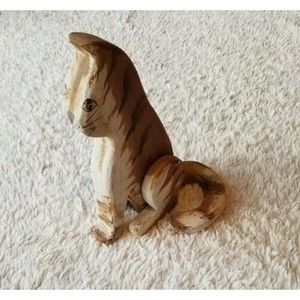Wooden Cat Decoration